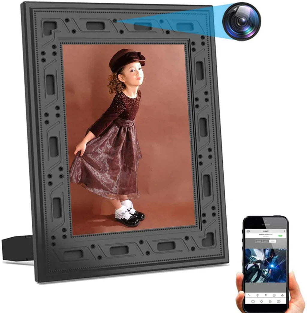 1080P Wifi Hidden Camera Spy Camera Photo Frame with Night Vision PIR Detection 1 Year Standby